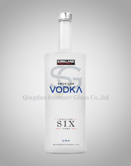 Custom Made Vodka Bottle with Acid Washing