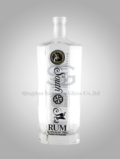 Custom Made Rum bottle with Metal Decoration